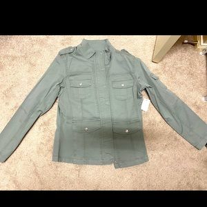 Kensie Jeans Utility Jacket - Color is Moonlight Jade - L